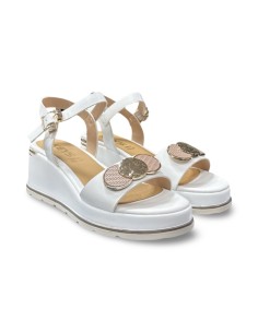 Keys K-11001 sandali donna in pelle bianco