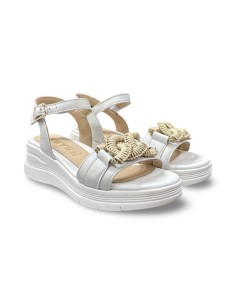 Keys K-11113 sandali donna in pelle bianco