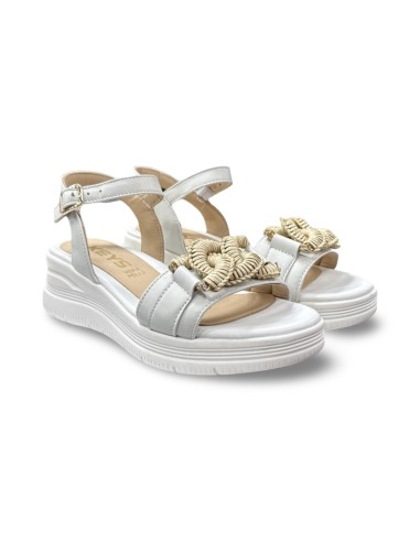 Keys K-11113 sandali donna in pelle bianco