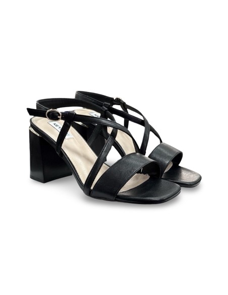 Keys K-10782 sandali donna in pelle nero