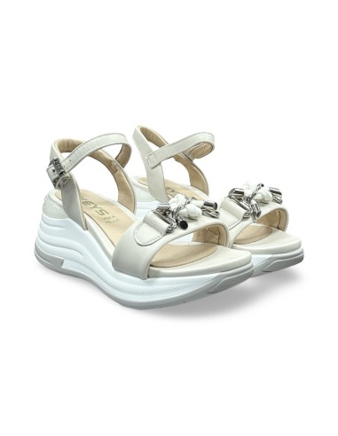 Keys K-11090 sandali donna in pelle color latte