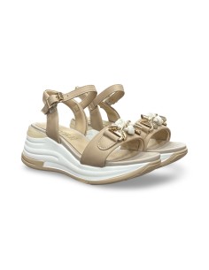 Keys K-11090 sandali donna in pelle beige