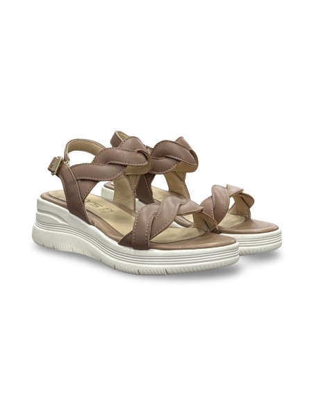 Keys K-11114 sandali donna in pelle marrone chiaro
