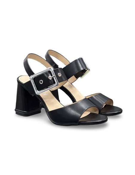 Keys K-12500C sandali donna in pelle nero/argento