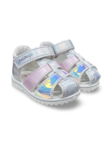 Primigi 1363544 sandali bambina in pelle/laminato argento/rosa
