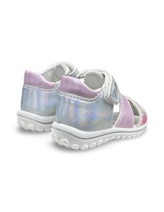 Primigi 1363544 sandali bambina in pelle/laminato argento/rosa 2