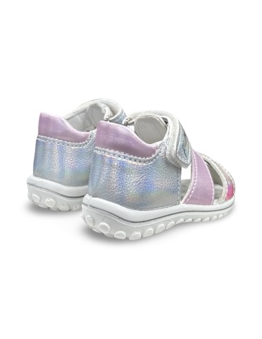 Primigi 1363544 sandali bambina in pelle/laminato argento/rosa