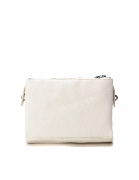 Xti 184392 borsa a tracolla donna in pelle bianco/avorio