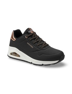 Skechers 155196/BLK sneakers donna in pelle nero