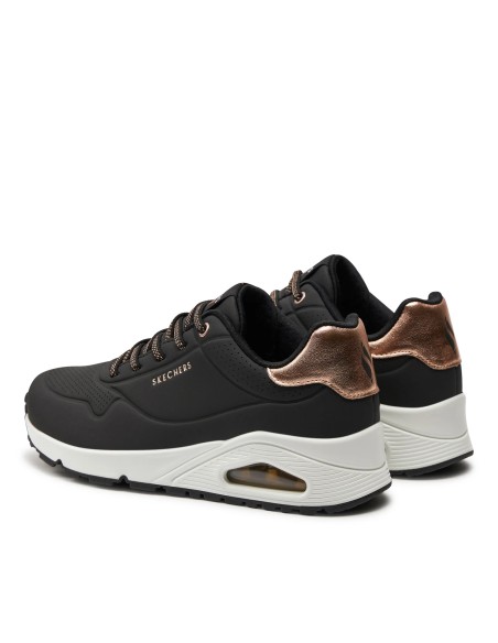 Skechers 155196/BLK sneakers donna in pelle nero