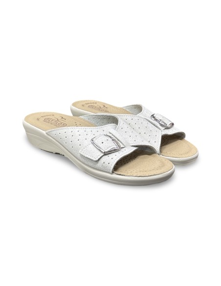 Fly Flot T4 A52 G3 ciabatte donna in pelle bianco