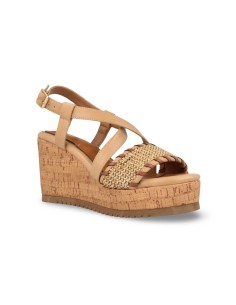 Jeep Mayor Raffia JL61601A sandali donna pelle/raffia beige/camel 2