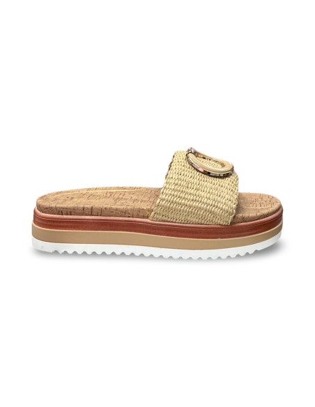Jeep Grace Raffia JL61680A sandali donna in rafia intrecciato beige