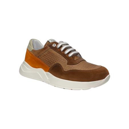 Exton 844 sneakers uomo in pelle testa di moro