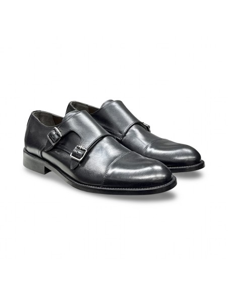 Exton 1378 scarpe uomo in pelle di vitello nero
