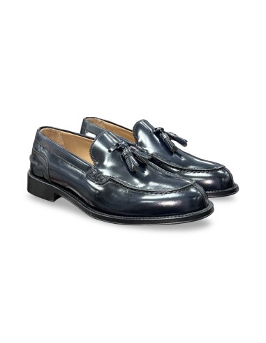 Exton 104 mocassino uomo in abrasivato blu