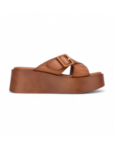 Refresh 175121 sandali donna in pelle color camel