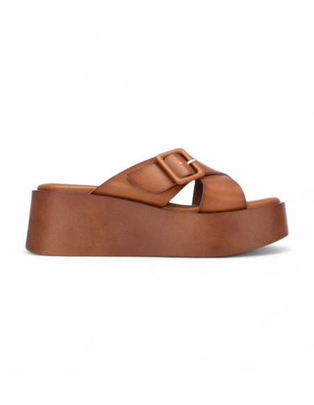 Refresh 175121 sandali donna in pelle color camel