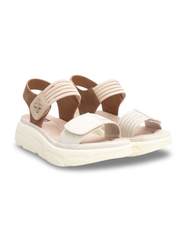 Xti 143986 sandali donna in pelle beige/multicolor