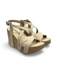 BioNatura 29 Mena sandali donna in nabuk beige