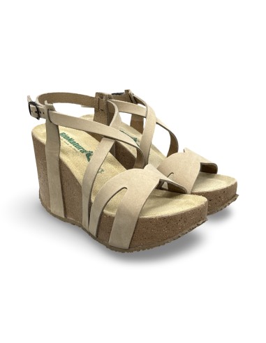 BioNatura 29 Mena sandali donna in nabuk beige