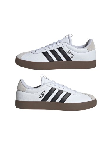 Adidas VL Court 3.0 ID6285 sneakers uomo in pelle/camoscio bianco/nero