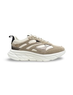 Keys K-13491 sneakers donna in pelle/camoscio beige 2