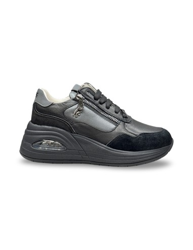 Keys K-13610 sneakers donna in pelle/camoscio nero