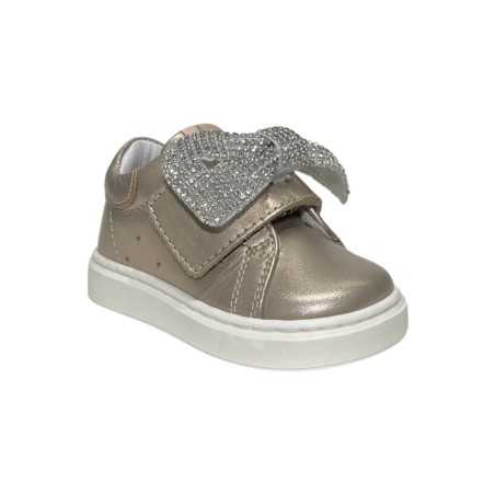 Balducci CSP5708C sneakers bambina primi passi in pelle champagne