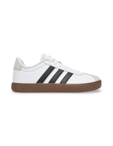 Adidas VL Court 3.0 K ID9062 sneakers da ragazzo/a in pelle/camoscio bianco/nero