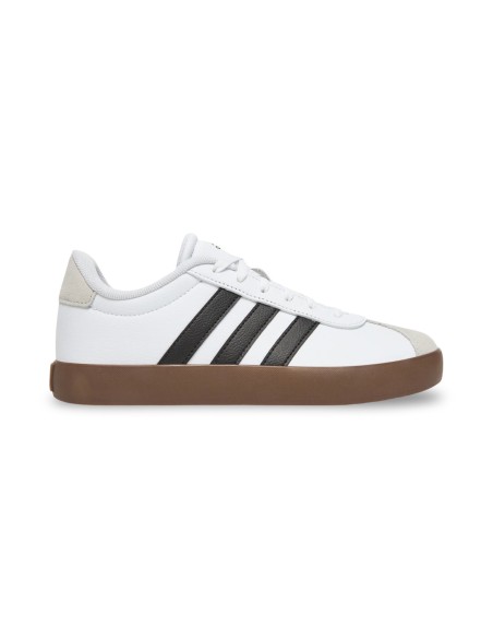 Adidas VL Court 3.0 K ID9062 sneakers da ragazzo/a in pelle/camoscio bianco/nero