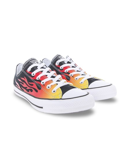 Converse Ctas All Star Archive Print LOW 166259C sneakers unisex in tela nero