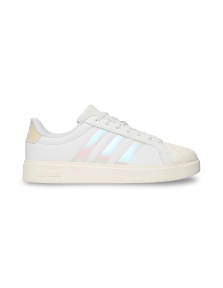 Adidas Streettalk J JQ1805 sneakers donna in pelle bianco/olografico