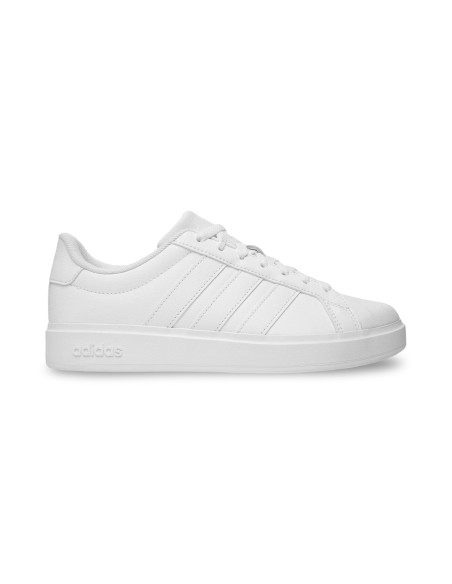 Adidas Streettalk J KI3094 sneakers unisex da ragazzo/a in pelle bianco