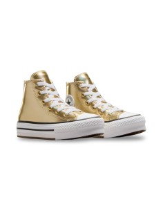 Converse Ctas Eva Lift HI A12606C Metallic Light Gold White sneakers donna