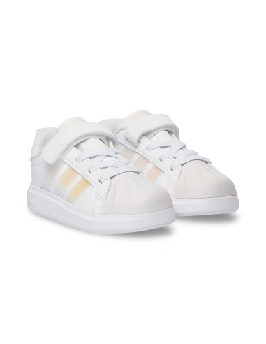 Adidas Streettalk EL I JQ1809 sneakers bambina in pelle bianco