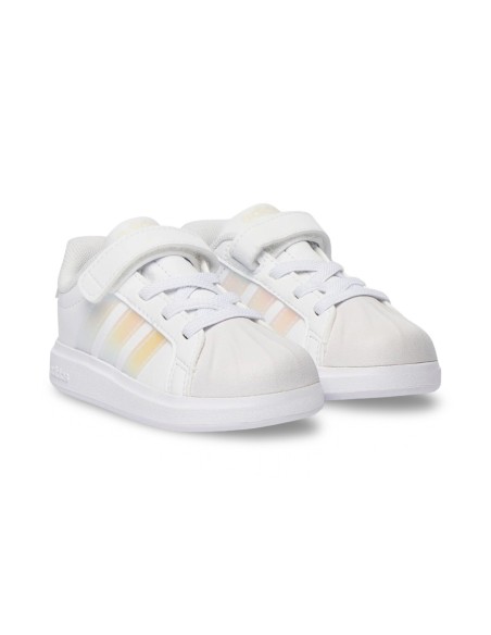 Adidas Streettalk EL C JQ1807 sneakers bambina in pelle bianco