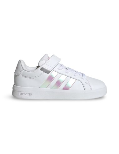 Adidas Grand Court 3.0 EL C JQ1988 sneakers bambina in pelle bianco