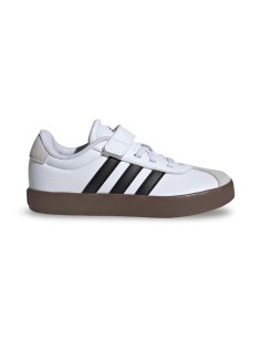 Adidas VL Court 3.0 EL C ID9155 sneakers bambino in pelle bianco/nero