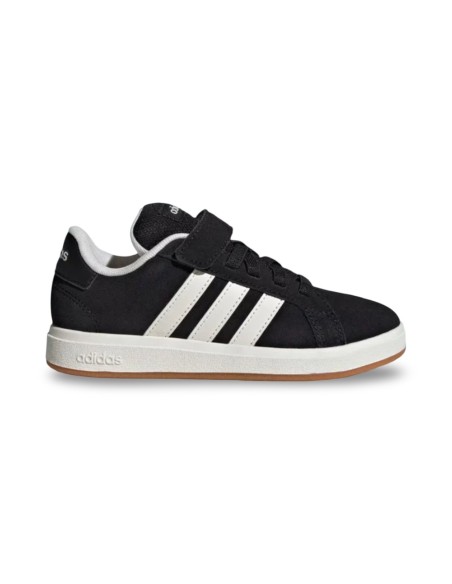 Adidas Grand Court 00s EL C JP5896 sneakers bambino in camoscio nero/bianco