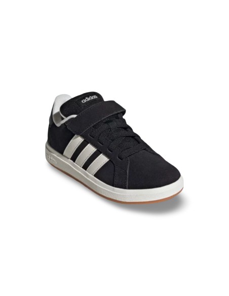 Adidas Grand Court 00s EL C JP5896 sneakers bambino in camoscio nero/bianco