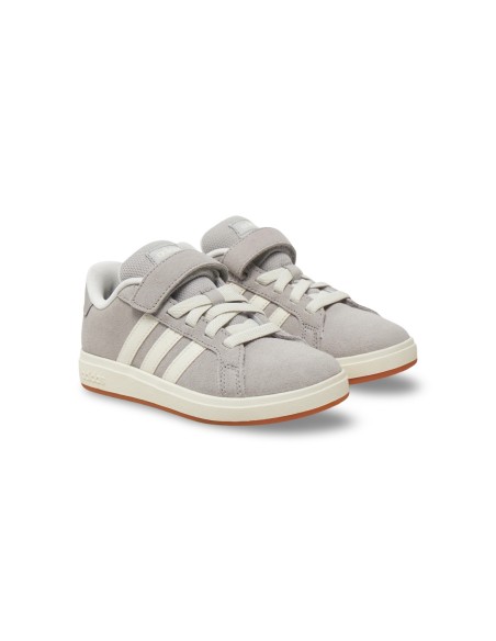 Adidas Grand Court 00s EL C JP5897 sneakers bambino in camoscio grigio/bianco