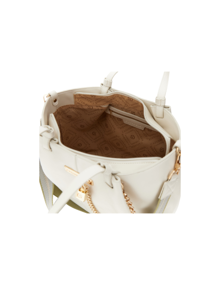 Cafe' Noir C3RF1011 Borsa shopping donna in pelle avorio/oro