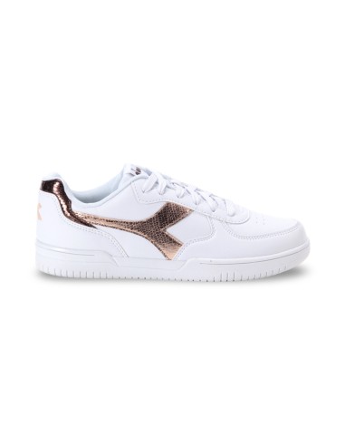 Diadora Raptor Low Crystal Wn sneakers donna in pelle white/pink peachskin