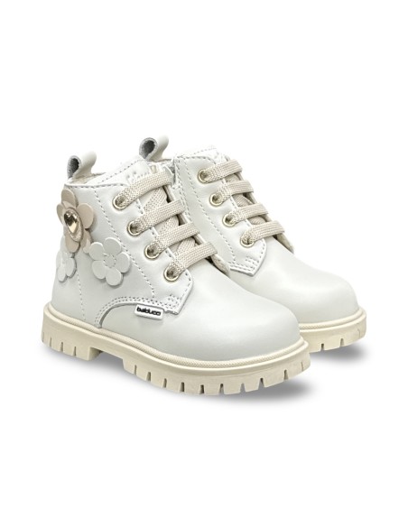 Balducci MATRIX2734 anfibi bambina in pelle color latte