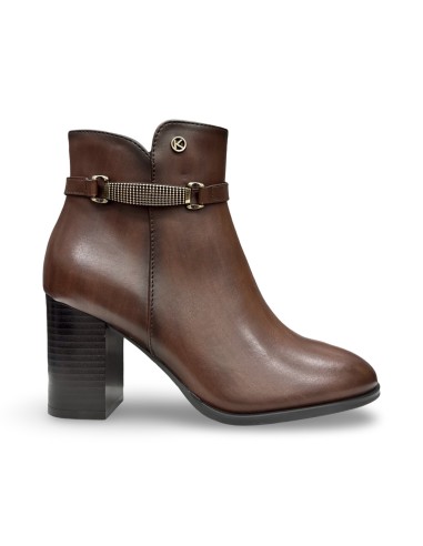 Keys K-13150 stivaletti donna in pelle marrone