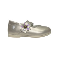 Primigi 5908800 ballerine bambina in pelle laminata platino