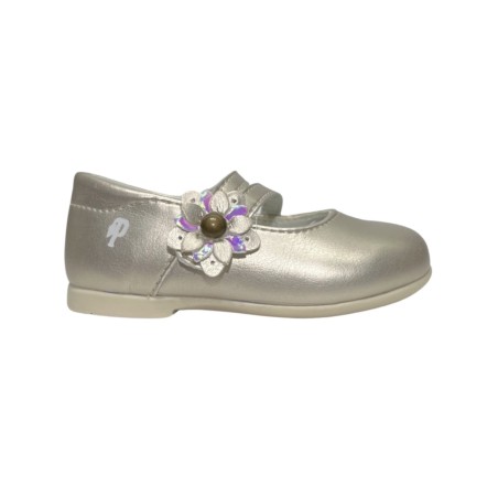 Primigi 5908800 ballerine bambina in pelle laminata platino
