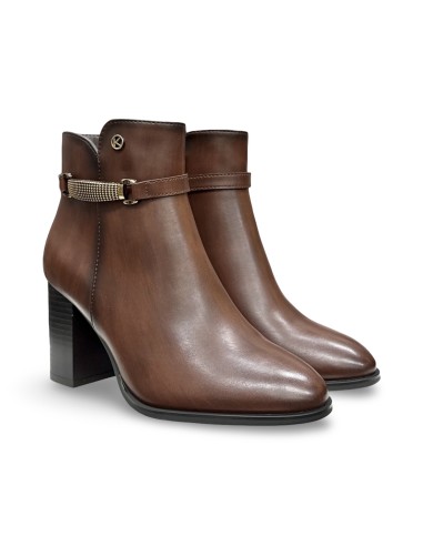 Keys K-13150 stivaletti donna in pelle marrone