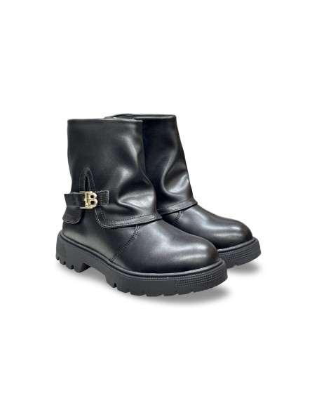 Laura Biagiotti Kids 10080 stivaletti bambina in pelle nero